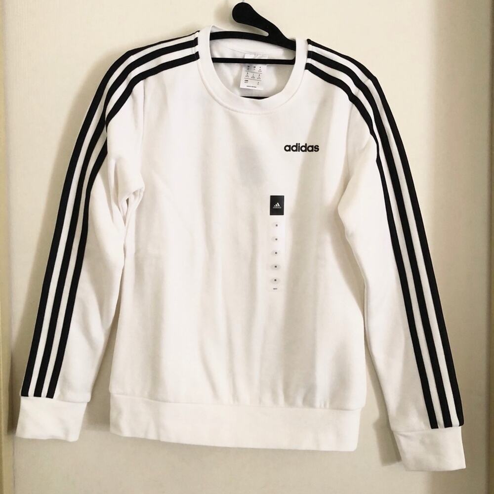 Adidas white crew sweatshirt xsmall - Picture 2 of 3